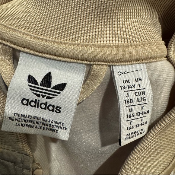 Adidas Kids Beige Camo Zip Up Athletic Jacket - Picture 5 of 6